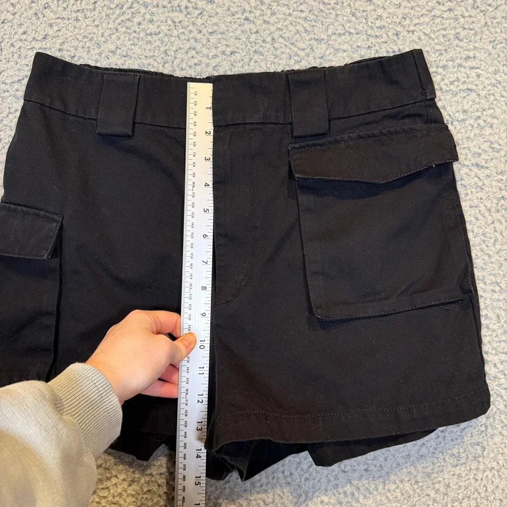 Tna Cargo Shorts Women Large Black Cotton Utility Streetwear Gorpcore High Rise